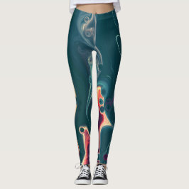 Molten Waves in Midnight Motion Leggings