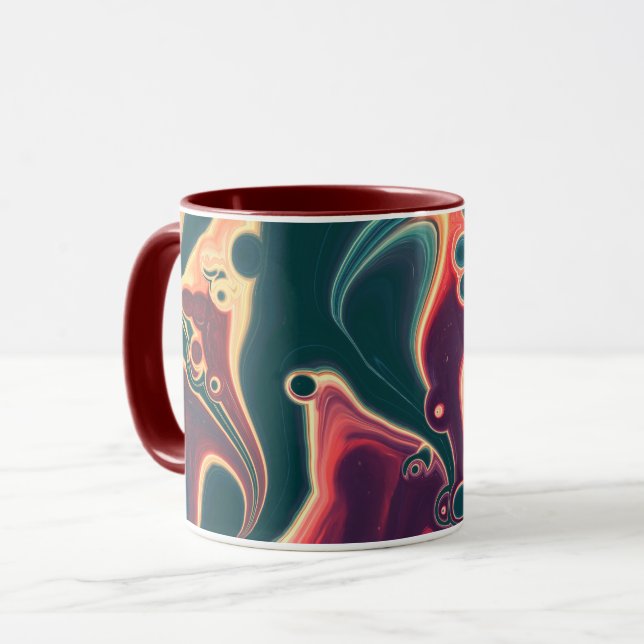 Molten Waves in Midnight Motion Tasse (Vorderseite Links)