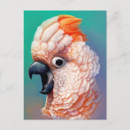 Moluccan Cockatoo realistisches Gemälde Postkarte