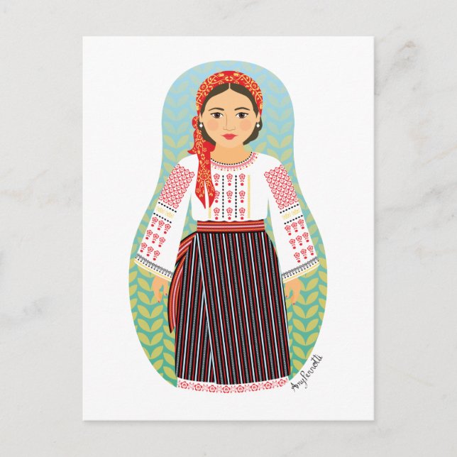 Molvan Matryoshka Postcard Postkarte (Vorderseite)