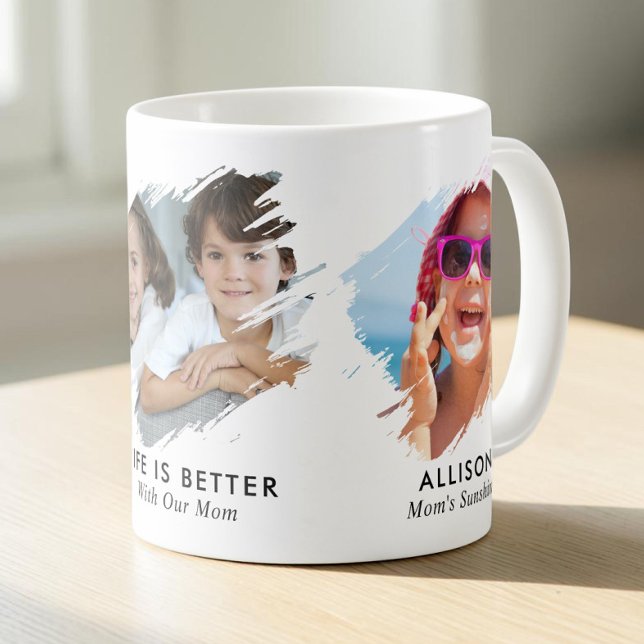 Mom 3 Foto Erinnerung Kaffeetasse (Mom 3 Photo Memory Coffee Mug)