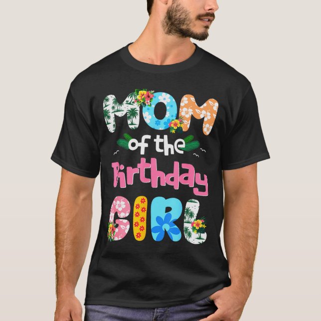 Mom And Dad Of The Birthday Girl Hawaii Family Par T-Shirt (Vorderseite)