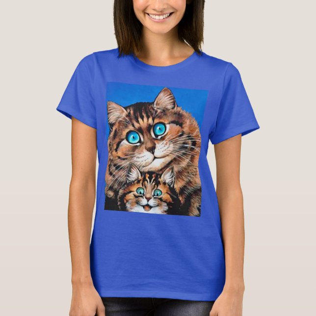 Mom and Kitty Cats, Louis Wain T-Shirt (Vorderseite)