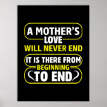 Mom Art A Mother's Love Never End Poster<br><div class="desc">Mom Art A Mother's Love Never End</div>