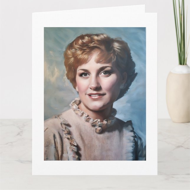 Mom as Computer Impasto Oil Painting  Karte (Vorderseite)