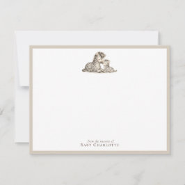 Mom & Baby Zebra Nursery Note Card  Mitteilungskarte