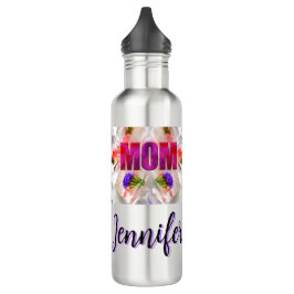 'Mom-Boss-Fire' – Diseño floral en cubos Edelstahlflasche