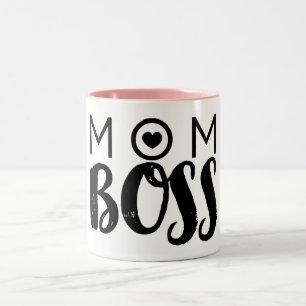 MOM BOSS Moderne Kalligrafie-Schriftart Trendig Ch Zweifarbige Tasse