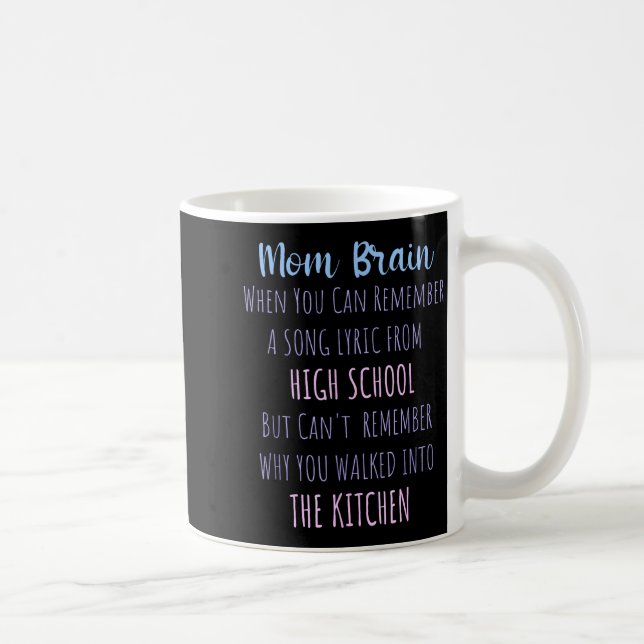 Mom Brain Funny Definition Quote Sarcasm Women Mot Kaffeetasse (Rechts)