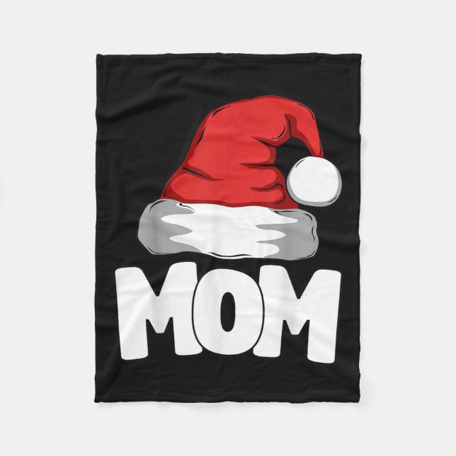 Mom Christmas Santa Matching Family  Fleecedecke (Vorderseite)