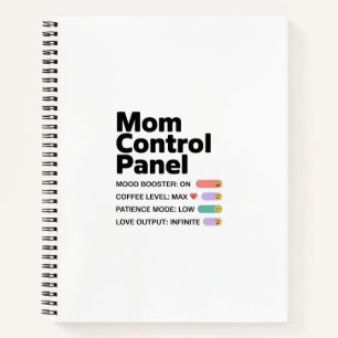 Mom-Control-Panel-Notizbuch   Lustiges Mom-Life-Jo Notizbuch
