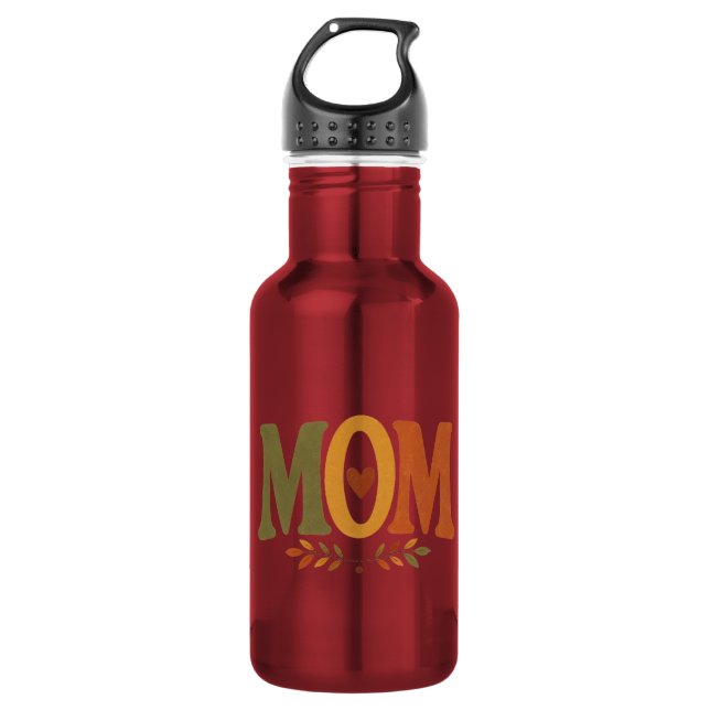 MOM Cozy Fall Herbst Mutterschaft Edelstahlflasche (Vorderseite)