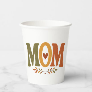 MOM Cozy Fall Herbst Mutterschaft Pappbecher