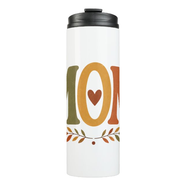 MOM Cozy Fall Herbst Mutterschaft Thermosbecher (Vorderseite)