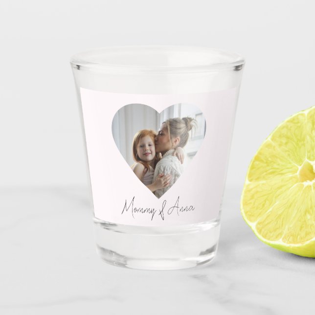 Mom Custom Name & Photo | Personalized Shot Glass Schnapsglas (Vorderseite)
