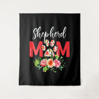 Mom Cute German Shepherd Wandteppich