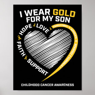Mom Dad ich trage Gold für meinen Sohn Childhood C Poster