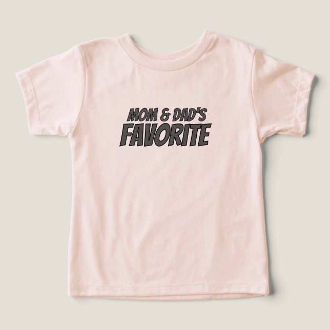 Mom & Dad’s Favorite – Cute Kids T-Shirt | Fun Fam (Design Vorderseite)