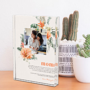 Mom Definition   Tropisches Blumen-Foto Fotoblock