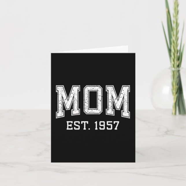 Mom Est 1957 D Mother’s Day Ized Premium Tri-blend Karte (Vorderseite)