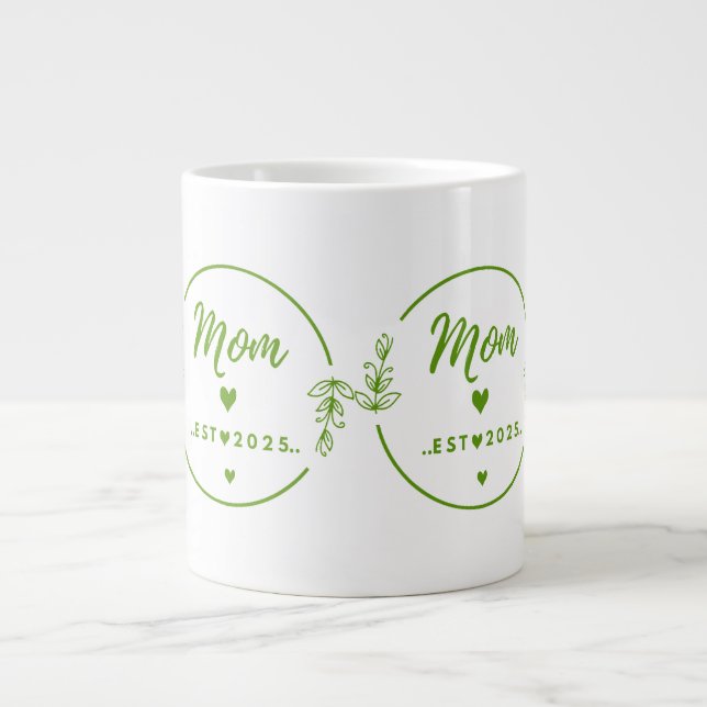 Mom Est . 2025 T-Shirt-New Mom Gift- Mother Shirt Jumbo-Tasse (Vorderseite)