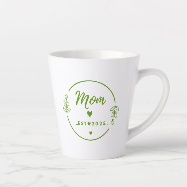Mom Est . 2025 T-Shirt-New Mom Gift- Mother Shirt Milchtasse (Rechts)