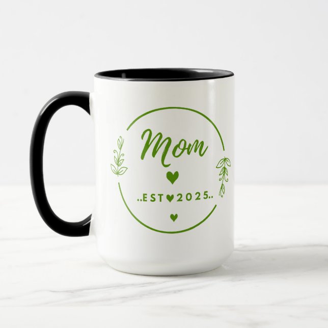 Mom Est . 2025 T-Shirt-New Mom Gift- Mother Shirt Tasse (Links)