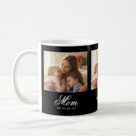 Mom Established 3 Script White 3 Photo Kaffeetasse