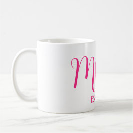Mom Established Big Script New Mom Gift Kaffeetasse