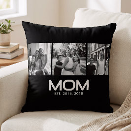 Mom Established Bold Black 3 Photo Kissen