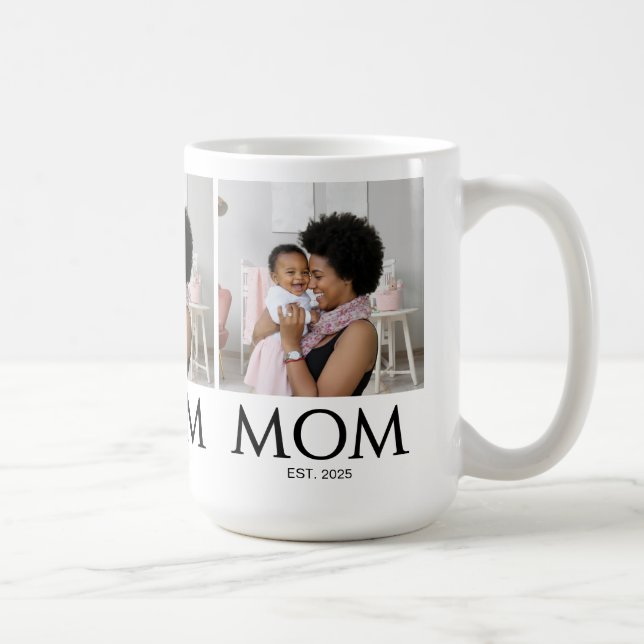 Mom Established Classic Caps White Photo Kaffeetasse (Rechts)