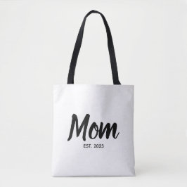 Mom Established Date Black Script Custom Text