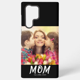 Mom Established Elegant Bold Font Black Photo Samsung Galaxy Hülle