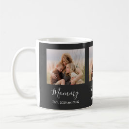 Mom Established Elegant Photo Script Black Kaffeetasse