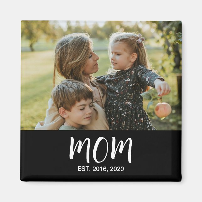 Mom Established Est. Photo Mother's Day Magnet (Vorne)