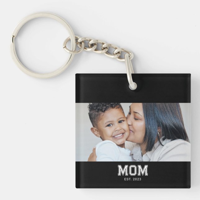 Mom Established Modern Bold Photo Schlüsselanhänger (Vorderseite)