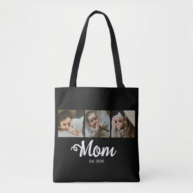Mom Established Modern Bold Script Black 3 Photo (Vorderseite)