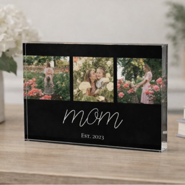 Mom Established Modern Bold Script Black 3 Photo  Fotoblock (Von Creator hochgeladen)