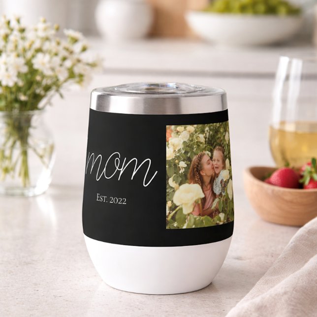 Mom Established Modern Bold Script Black Photo (Von Creator hochgeladen)