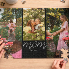 Mom Established Modern Script 3 Photo  Puzzle