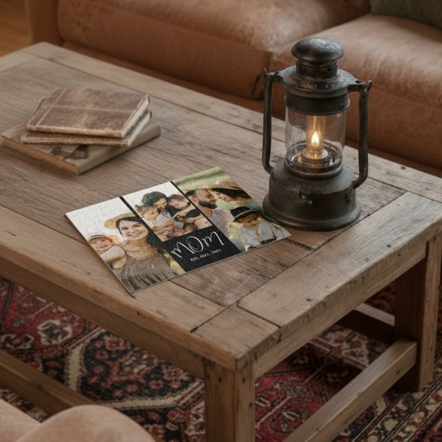 Mom Established Modern Script 3 Photo Puzzle (Von Creator hochgeladen)