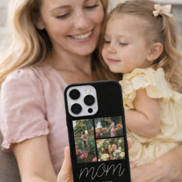 Mom Established Modern Script Black 3 Photo Case iPhone 16 Pro Hülle
