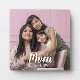 Mom Established Modern Script Photo Fotoplatte