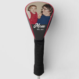 Mom Established Modern Script Photo Golf Headcover