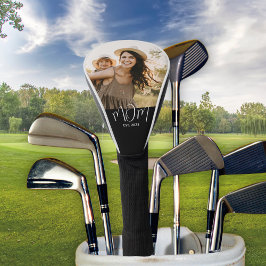 Mom Established Modern Script Photo Golf Headcover