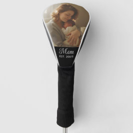 Mom Established Modern Script Photo Golf Headcover