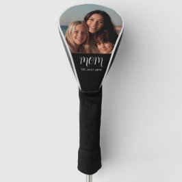 Mom Established Modern Script Photo Golf Headcover
