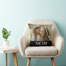 Mom Established Modern Script Photo Kissen