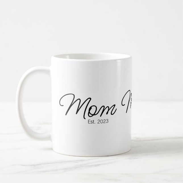 Mom Established New Mom Gift Kaffeetasse (Links)