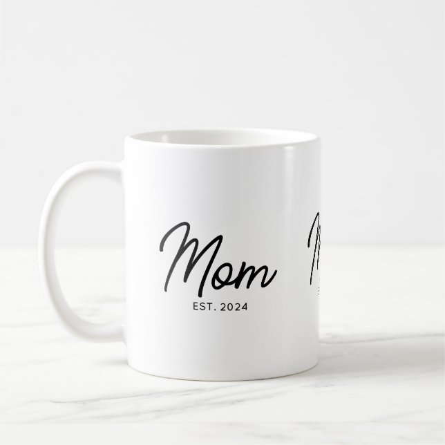 Mom Established New Mom Gift Kaffeetasse (Links)